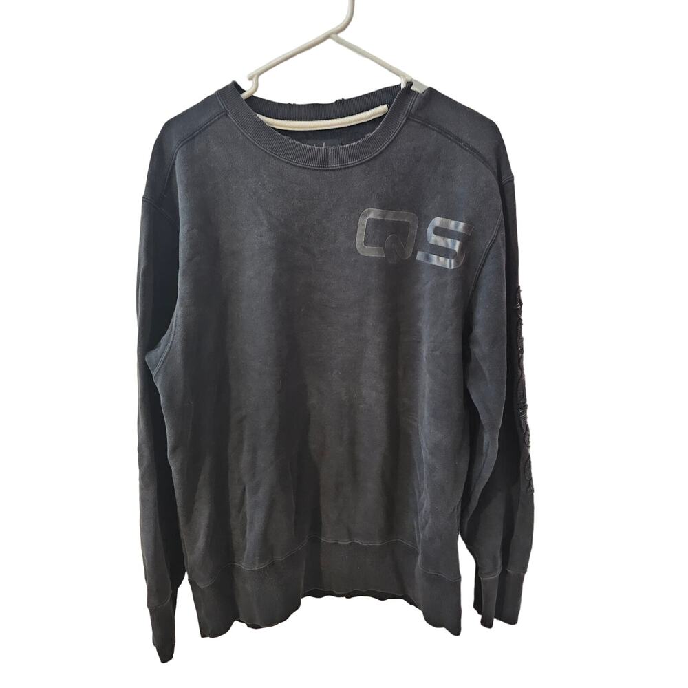 Vintage Men's Black Quiksilver pull over sweater size L